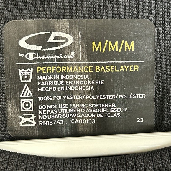 Champion Performance Base Layer Long Sleeve Black - Women's Size Medium - Picture 2 of 6